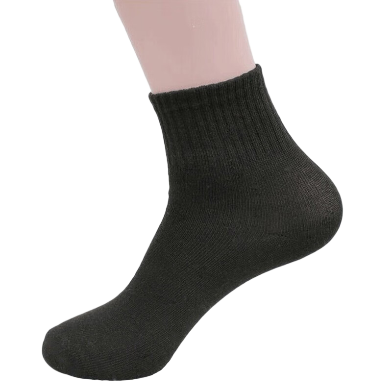 Etravel Disposable Socks [20 Pairs] Mid-Calf Socks for Business Travel, Comfortable, Sweat-Absorbing, Portable Black 20 Pairs