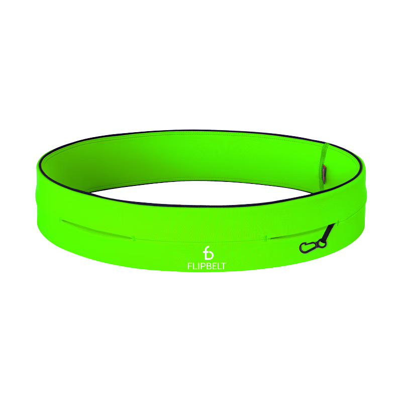 Flipbelt [Classic Waist Pack] Multifunctional Outdoor Running Belt for Men And Women, Marathon Gear, Phone Pouch, Fluorescent Green, XS