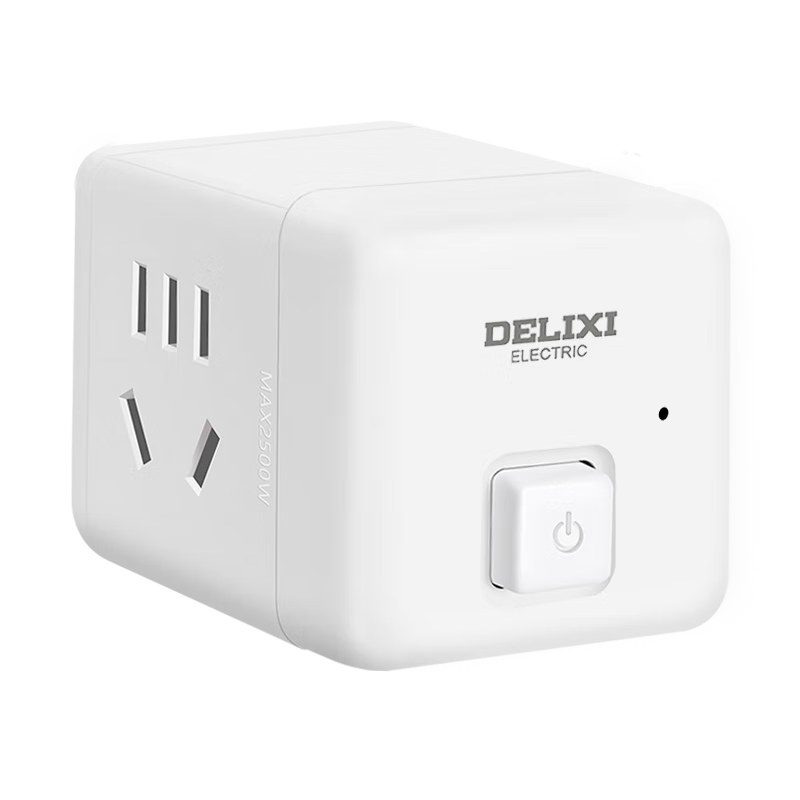 DELIXI Magic Cube Power Strip/Extension Cord/Surge Protector/Power Bar/Outlet Strip, 2-Prong Wireless Magic Cube Socket with Master Switch