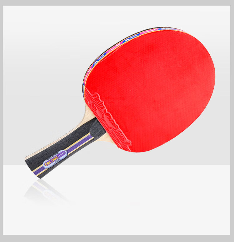 BUTTERFLY Six-Star Table Tennis Paddle, Penhold Grip, Double-Sided Reverse Rubber, Professional Competition Single Paddle 601, Includes Racket Cover 7