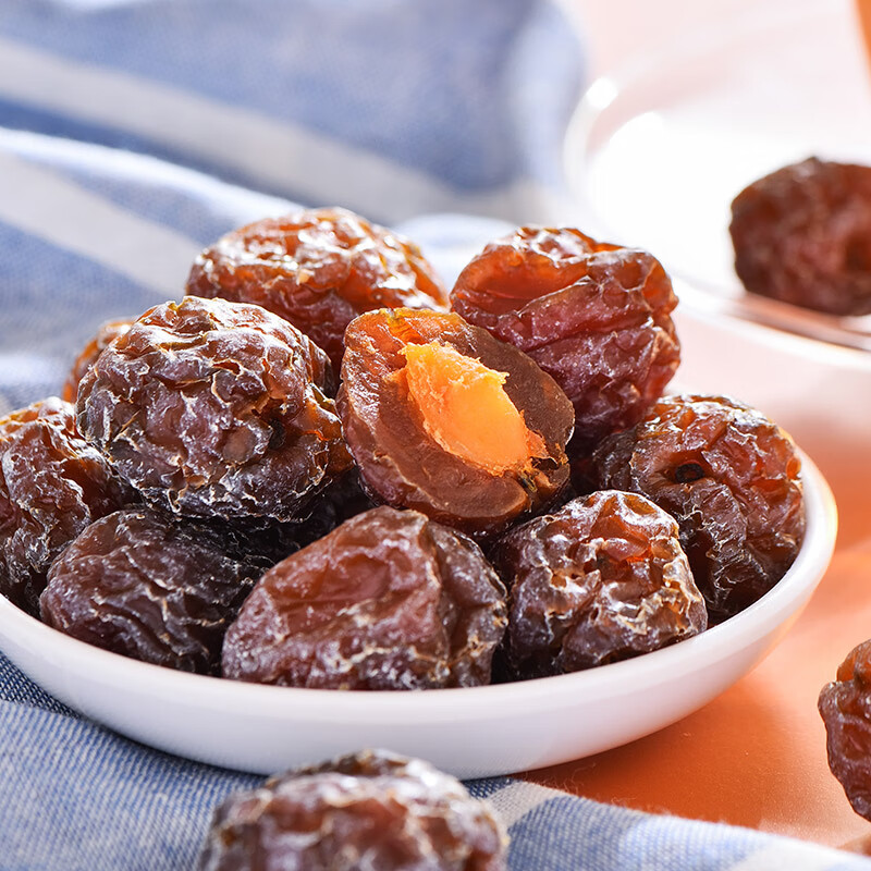 憨豆熊李梅干500g/罐 果脯蜜饯果干情人梅酸梅肉梅子干酸梅旺梅小吃零食