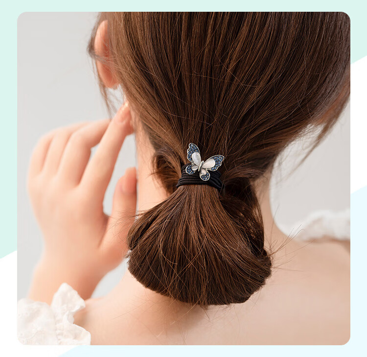 CHIMERA 3-Piece Luxury Hair Ties, High Ponytail Hair Bands, Back of Head Bun Ties, Hair Accessories for Women, Mid-Autumn Festival Gift 9