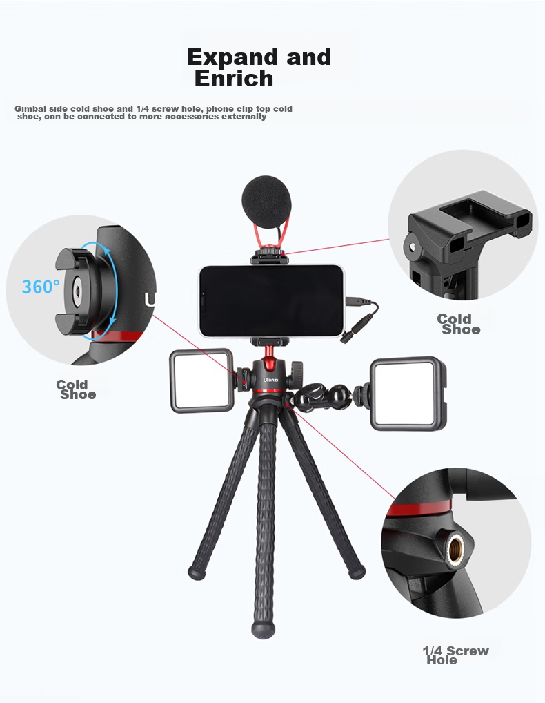 Ulanzi MT-33 Multifunctional Octopus Tripod Bluetooth Kit for Selfie, Smartphone, DSLR, Mirrorless Camera Universal Vlog Video Live Streaming Photography And Videography Stand 4
