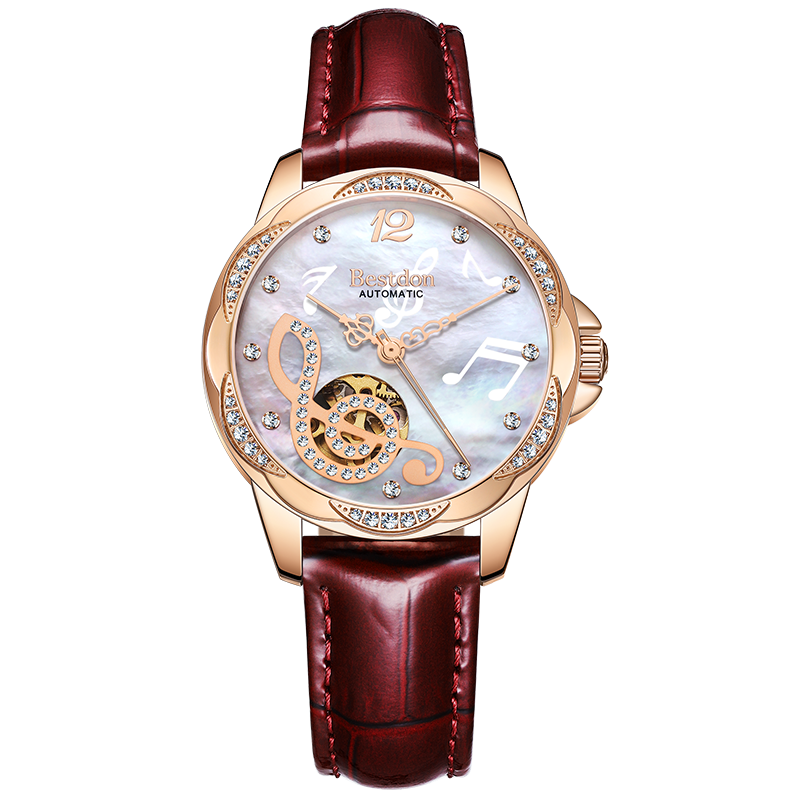 Bestdon Ladies' Watch Brand, Top Ten Famous Watches, Fully Automatic Mechanical Wristwatch, Light Luxury Gift Box, Gift for Women, Gift for Girlfriend
