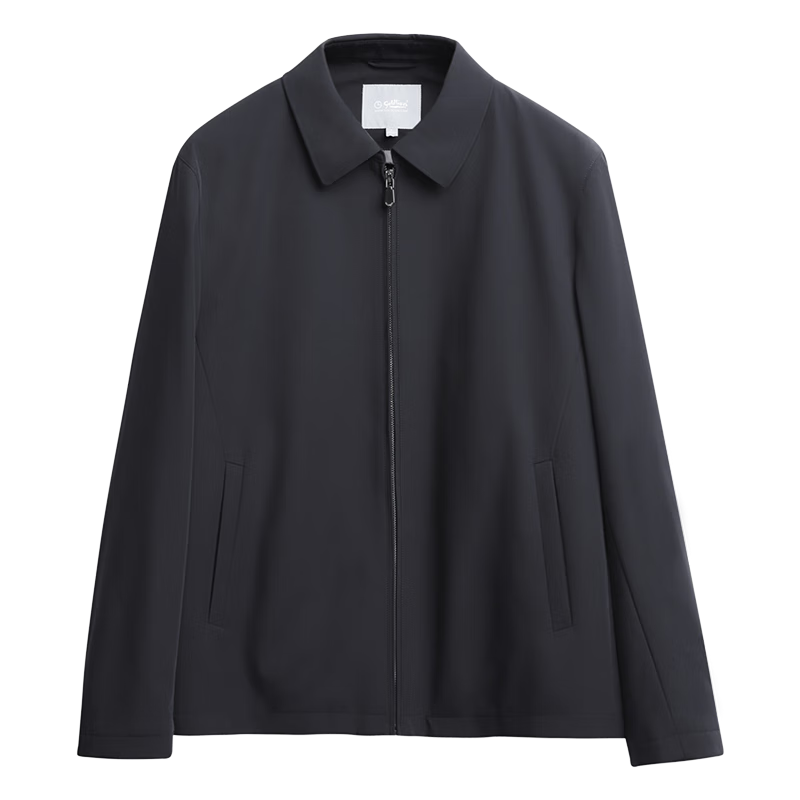 Goldlion [Cashmere Filling] Autumn And Winter Jacket, Thickened Lapel, Warm Business Casual Coat for Men, Black-99L1 L
