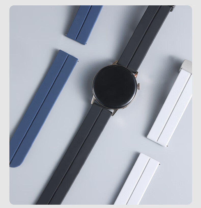 Watchbond Compatible with Huawei Watch 6/6 Pro/5 Strap, GT7/6/5/4/GT7 Pro/6 Pro/GT3/Buds2 Strap, Magnetic Silicone Sports Style 46mm Wristband 9