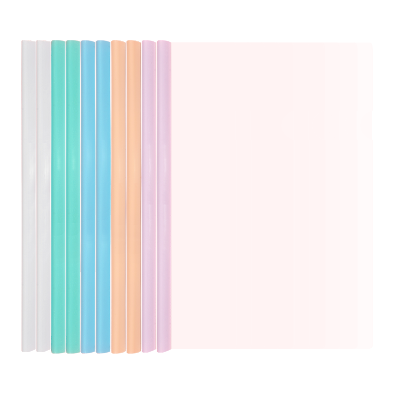 SIMAA 10 A4/10mm Morandi Color Water Drop-Shaped Slide Bar Folders, Office Report Folders, Pull Rod Folders, Document Folders, Stationery 6113