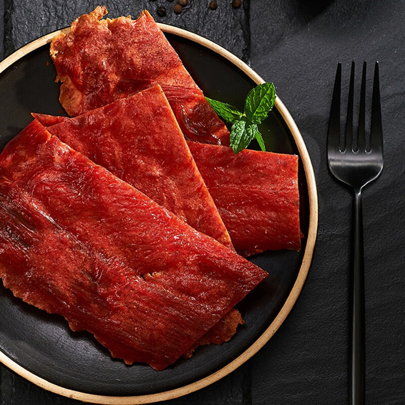 来伊份猪肉脯原味100g高蛋白靖江猪肉干肉脯夜宵独立小包装休闲零食