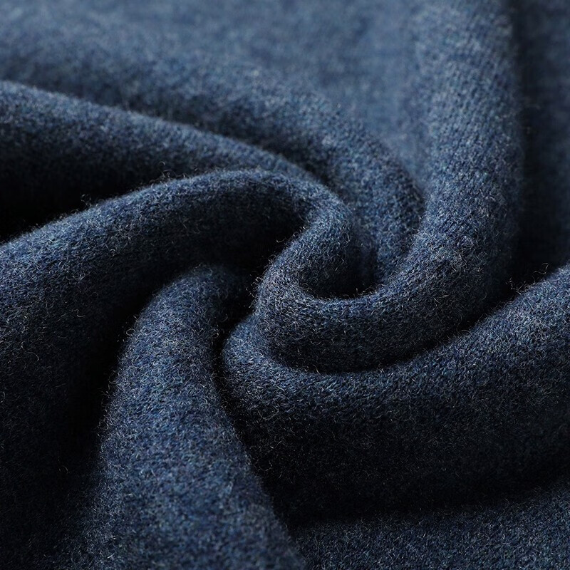 Hengyuanxiang Men's Thickened Winter Zipper Half High Collar Men's Sweater 100% Wool Knitted Sweater Youth Men's Clothing