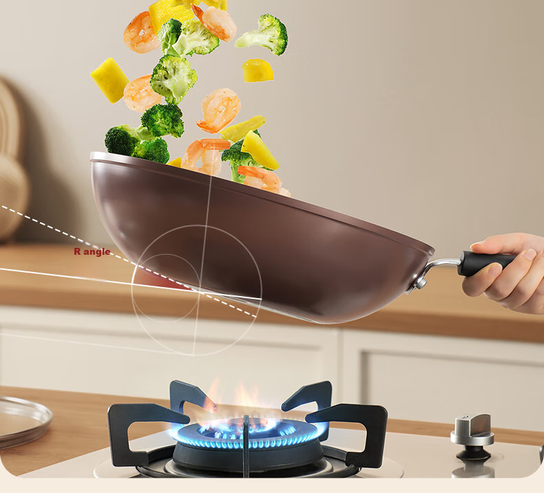 SUPOR Non-Stick Wok, Flat-Bottom Frying Pan for Stir-Fry And Steak, Low-Smoke, 28cm, Compatible with Induction And Gas Stoves 14