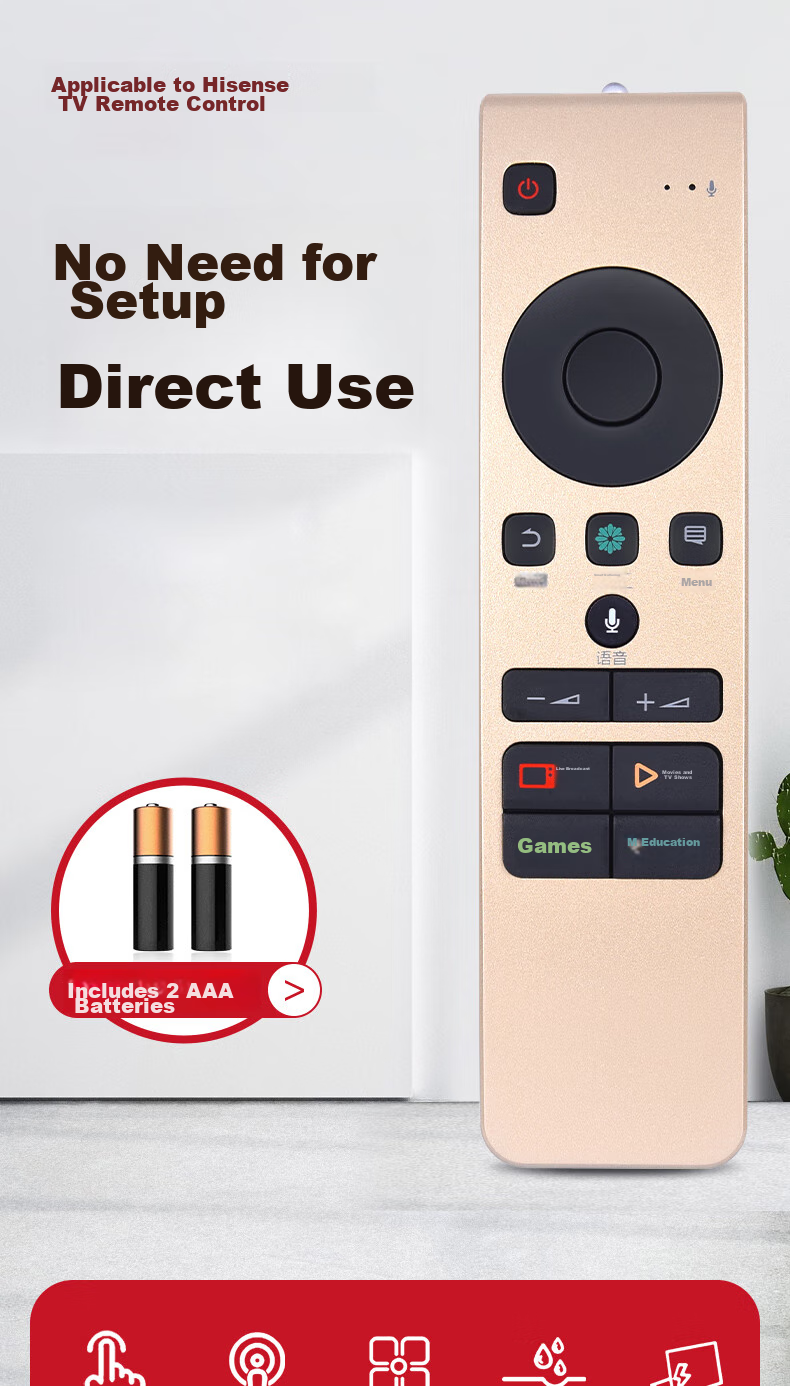 Accoona Compatible with Hisense TV Remote Control CRF5A58, Universal CRF3A68, LED49M5600UC, LED55M5600UC, No Voice Functio 2