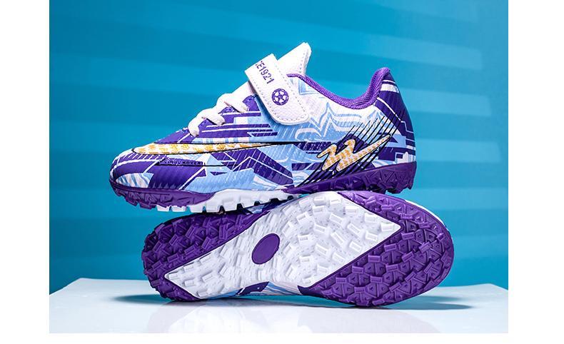 Shuangxing Children's Soccer Shoes, Youth Non-Slip Wear-Resistant Training Shoes for Boys And Girls, TF Turf Cleats, Lightweight All-Season Style for Artificial Turf 16