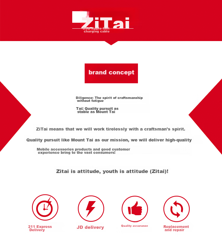 Zitai [2-Pack] Type-C Data Cable, 6A/5A Super Fast Charging Cable, 100W/66W, Compatible with Huawei Honor Xiaomi Phones Mate70/60/40/P80, 1.5 Meters 1