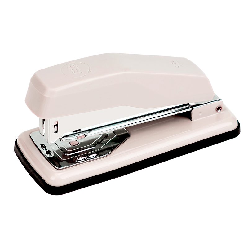 Deli 50-Page Rotating Stapler, Medium-Sized Thick Layer Binding, Detachable Office Supplies, Gray And White 0414S