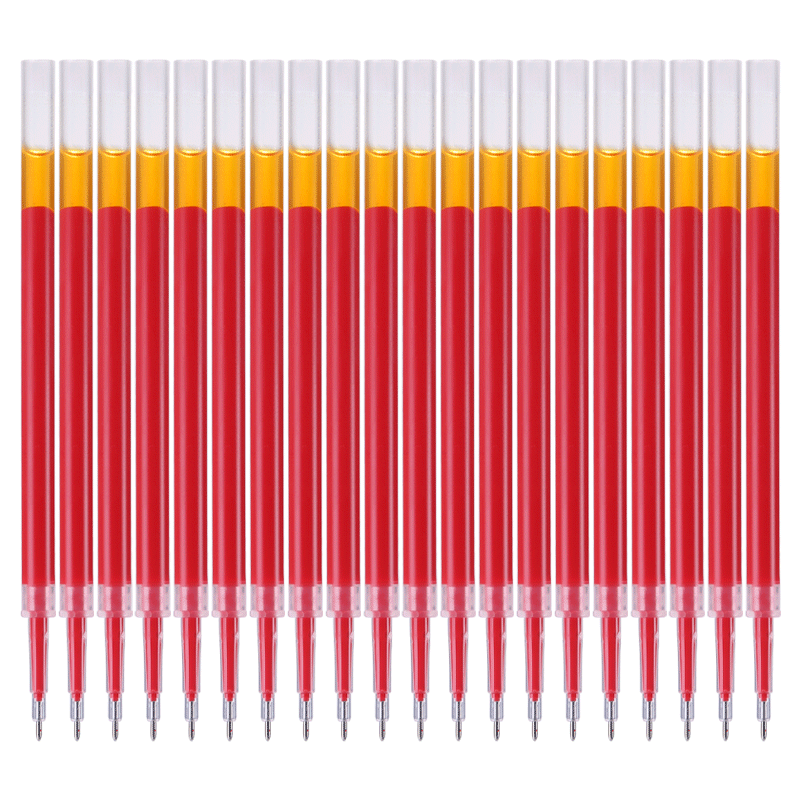 M&G Stationery G-5 Retractable Gel Pen Refill, 0.38mm, Signature Pen Refill, Student Quick-Drying Ink Pen Refill, Office Supplies, Compatible with 1008/K35/S01, Red, 20 Pieces/box