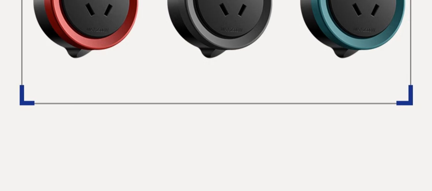 Haimao No-Drill Track Socket, New National Standard 8000W, Kitchen-Specific, Black 50cm + 3 Adapters, Left Wiring Style, HM-DL01 6