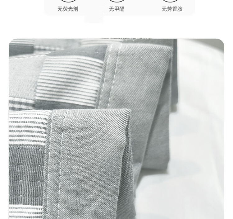 Yuanshenghuo 100% Xinjiang Cotton Pillowcase, Household Anti-Head Oil Pillow Cover, Extra Large And Thick, One Pair Gray Plaid 55*80cm 5