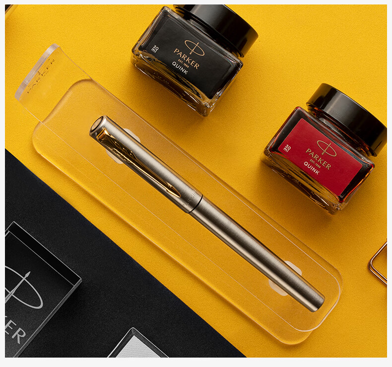 Parker Signature Pen, Business Office Use, Gift-Giving Classic Writing Practice, Weiyaxl Phantom Black with Gold Clip Ballpoint Pen, Mid-Autumn Festival Gift for Friends, Baitiao Discount 9