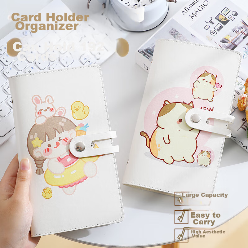 Jiaranheng High-Quality Business Card Holder, Large Capacity Portable Card Collection Book, Bank Card Holder, Membership Card Holder, Credit Card Holder, Business Card Organizer, Swimming Girl 1