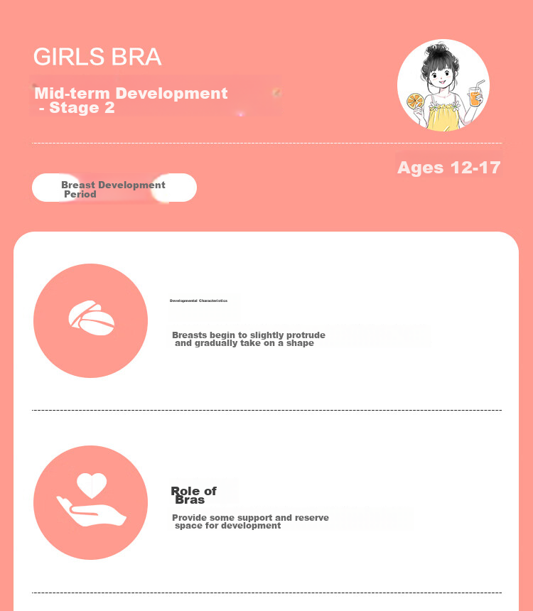 Hodo Girls' Bra Stage Two Thin Seamless Underwear for Middle School Students, Developing Bra X8040 Off-White 75A 6