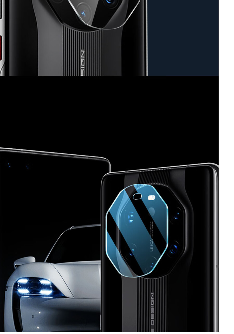 ESCASE Huawei Mate40 RS Porsche Design Phone Camera Lens Film Full Coverage Tempered Glass Rear Camera Protective Film, Flexible Curved Edge Real Glass Anti-Scratch Hardened Glass Film, High Definitio 10