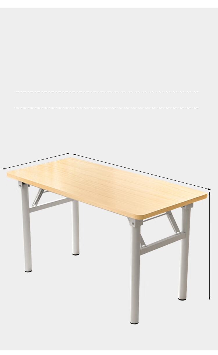 Huakaizhixing Folding Computer Desk, Home Study Table, Desktop PC Desk, Writing Desk for Study Room, BGZ660 Single Layer Yellow Wood Grain, 1.2M 16