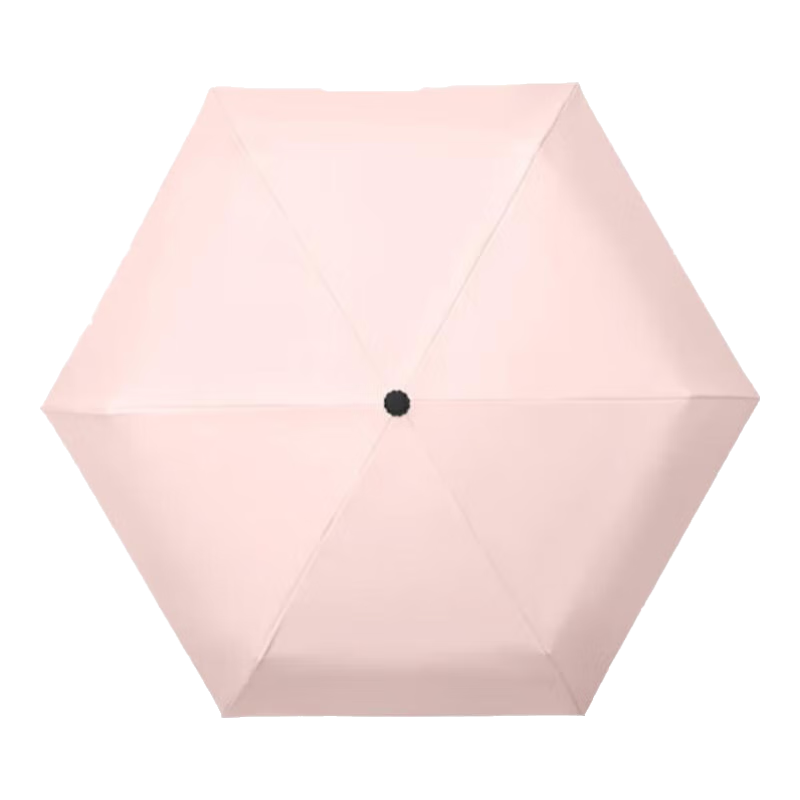 C'mon UV Protection Sun Umbrella, Lightweight Portable Pocket Umbrella for Women, Sun And Rain Protection, Flat Five-Fold Umbrella in Lotus Pink