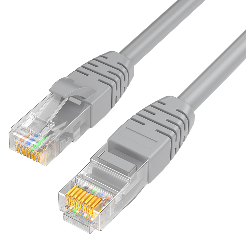 ZHONG TIAN HITECH Cat5e Ethernet Cable, Gigabit Network Connection Cable, Cat5e Patch Cord, Unshielded Eight-Core Twisted Pair Cable for Home Renovation And Broadband, Gray, 0.2 Meters