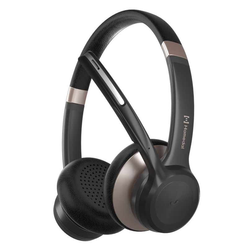 Hamedal HP30 Wireless Bluetooth Over-Ear Headphones AI Noise Cancelling Office Meeting Customer Service Call Center Computer Sales Live Streaming Online Class Microphone Headset
