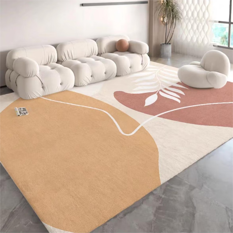 Qimian Crystal Velvet Living Room Carpet, Skin-Friendly Comfortable Dirt-Resistant Non-Slip, Kate, Modern Minimalist, 200*300cm 10