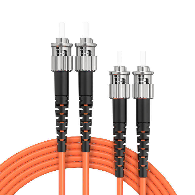 NetLINK Telecom-Grade Fiber Optic Patch Cable, ST-ST Multi-Mode Dual-Core 3 Meters, 62.5/125 Optical Cable Fusion Splice Pigtail, 1 Piece, HTF-ST