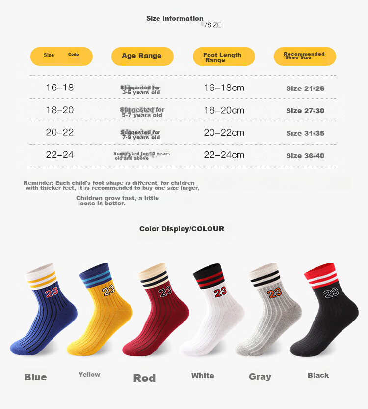 LangSha Children's Socks, Boys' Mid-Calf Socks, Cotton Breathable Baby Socks, Short Socks for Older Kids, 6 Pairs, Sports Digital Style 8