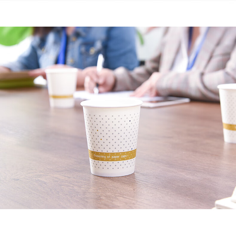 Baicaoyuan Paper Cups, Disposable Cups, 245ml Thick, 1000 Pieces Per Box, 9 Oz Bamboo Pulp Natural Color, Plain Coffee Cups And Water Cups 6