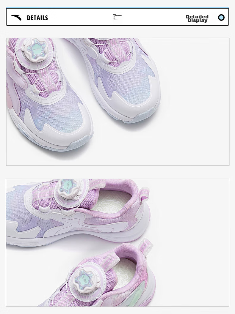 Anta Kids Sports Shoes Girls Toddler 2026 Summer Mesh Breathable Butterfly Wing Casual Shoes 322629922 23