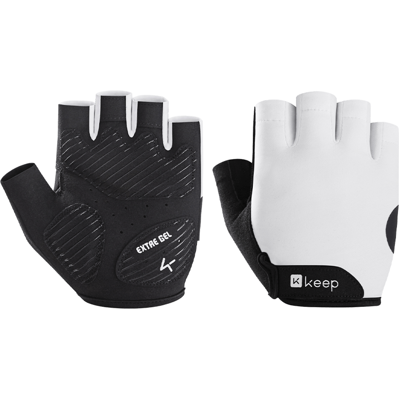 Keep Fitness Gloves for Men And Women with Gel 3D Palm Pads, Sports Equipment Training Cycling Half-Finger Non-Slip Wrist Guard, Classic Black, Size M