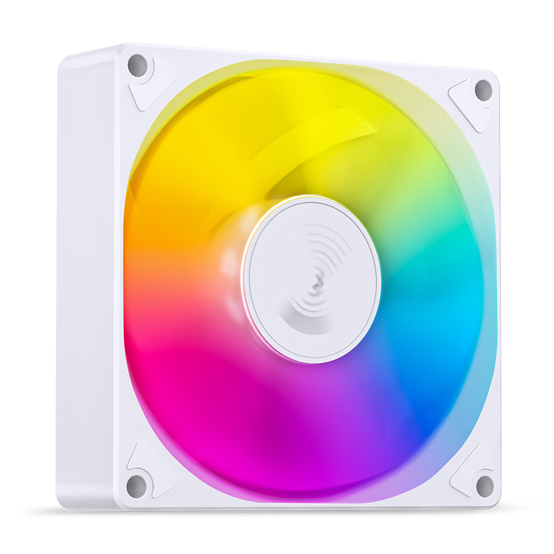 JONSBO SL-925W Iridescent White Edition, 9CM Case Fan (5V ARGB Motherboard Synchronized Lighting Effects/4PIN PWM Intelligent Temperature Control Interface)