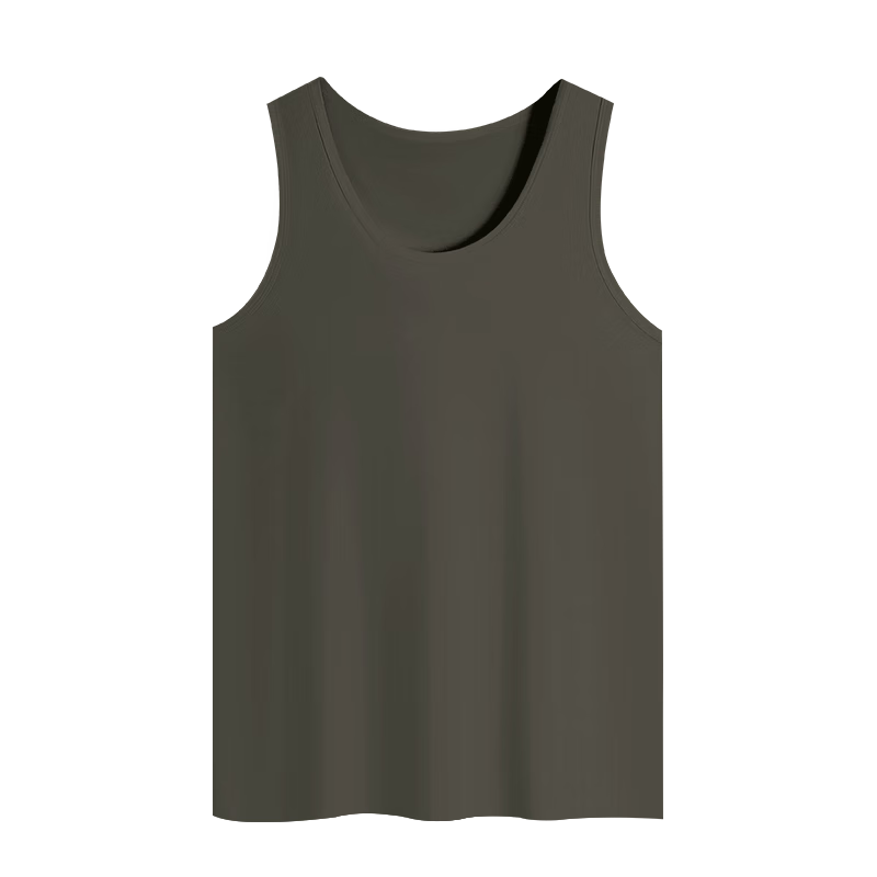 Hodo Men's Solid Color Soft Cotton Sleeveless Undershirt, Cotton Spandex Round Neck Breathable Athletic Tank Top