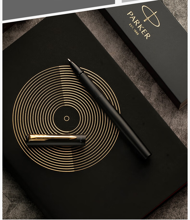Parker Signature Pen, Business Office Use, Gift-Giving Classic Writing Practice, Weiyaxl Phantom Black with Gold Clip Ballpoint Pen, Mid-Autumn Festival Gift for Friends, Baitiao Discount 8