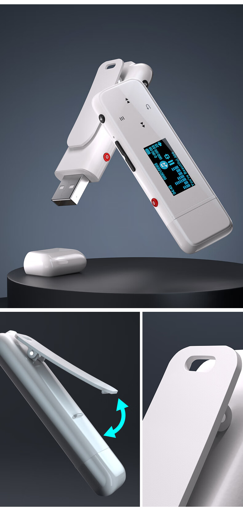 Moonlight Treasure Box F160-64G Lossless Music Player MP3 Portable MP4 Nostalgic Cassette Metal Body Retro Scroll Wheel Bluetooth 5.3 Touchscreen FM Radio E-Book 7