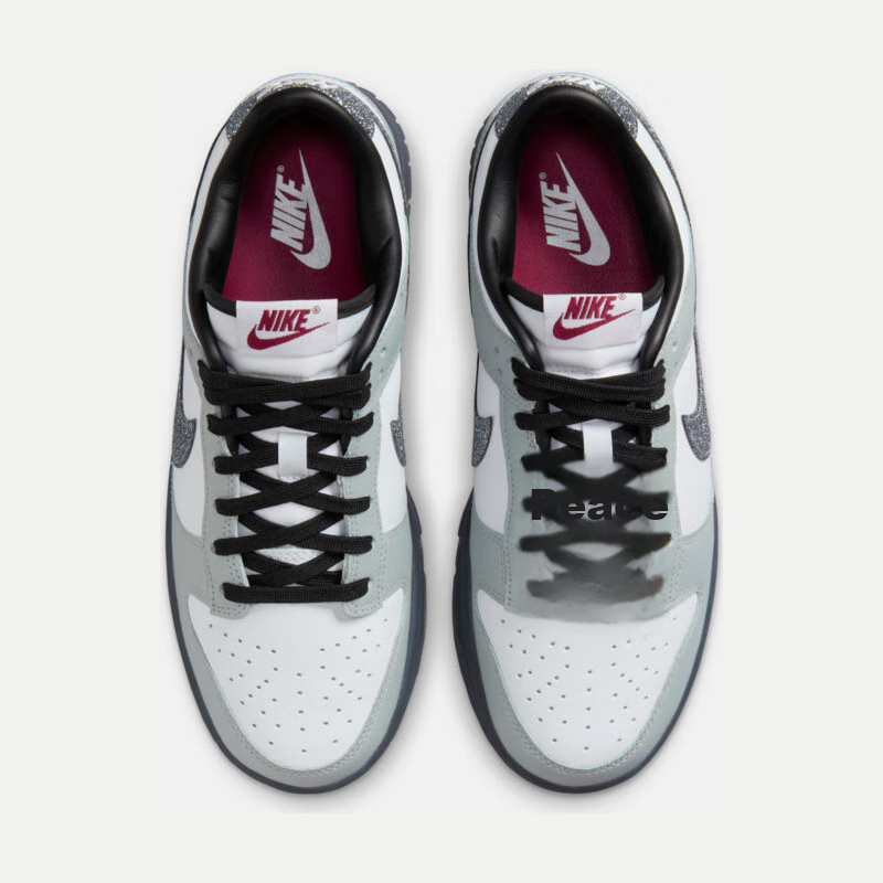 NIKE Women's Casual Skateboarding Shoes, DUNK Cushioning Fashionable Versatile Sneakers, HQ3462-191 White And Gray, Size 35.5 4