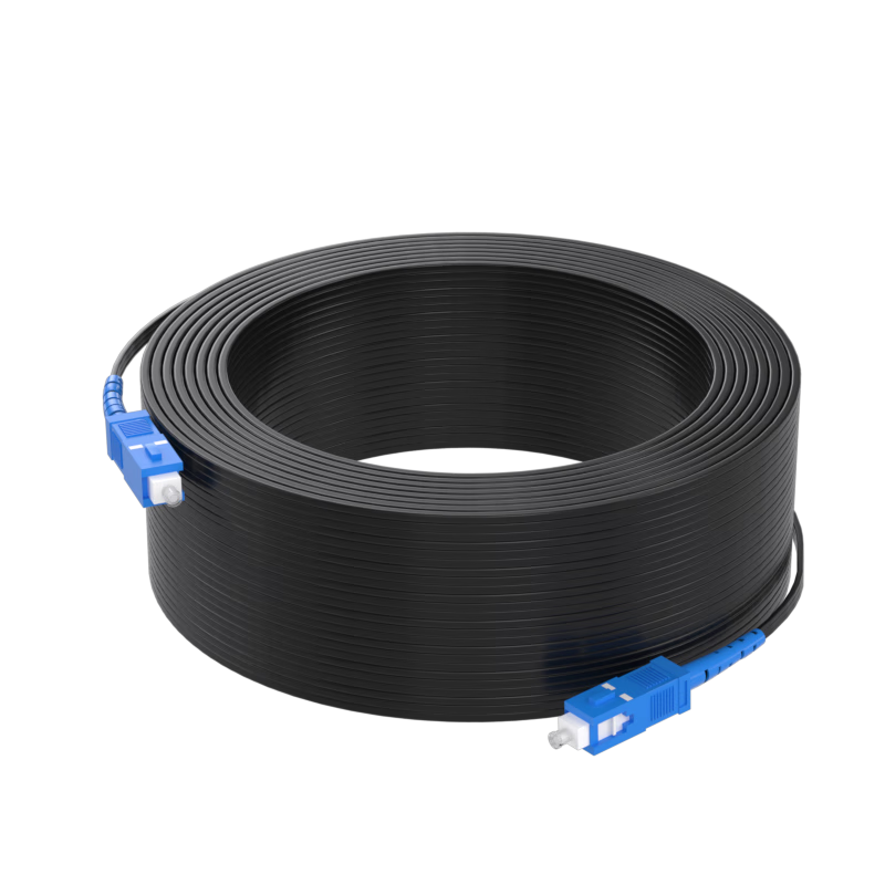 AIENKIS Fiber Optic Patch Cord SC-SC Telecom Grade Single Mode Duplex Optical Cable Low Smoke Halogen-Free 1 Core 3 Steel Wire Outdoor Fiber Optic Cable 150m GJYXCH-1150SC