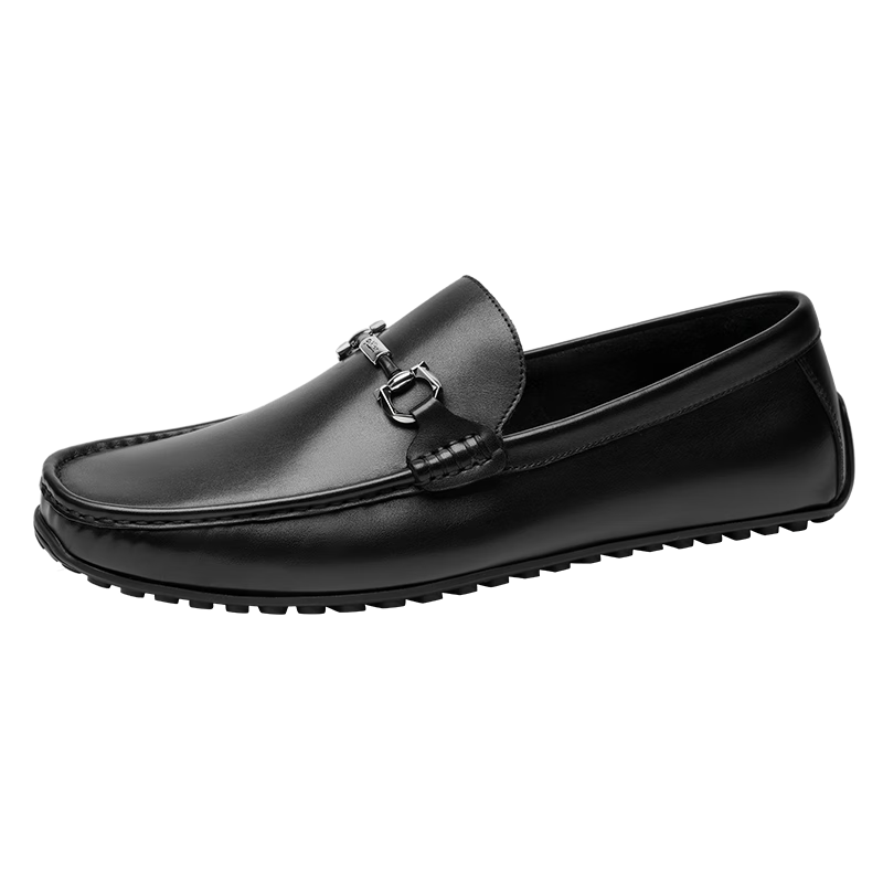 Goldlion Men's Loafers, Slip-On Shoes, Lightweight And Comfortable, Business Casual Shoes, G567310469AAB, Black, Size 41
