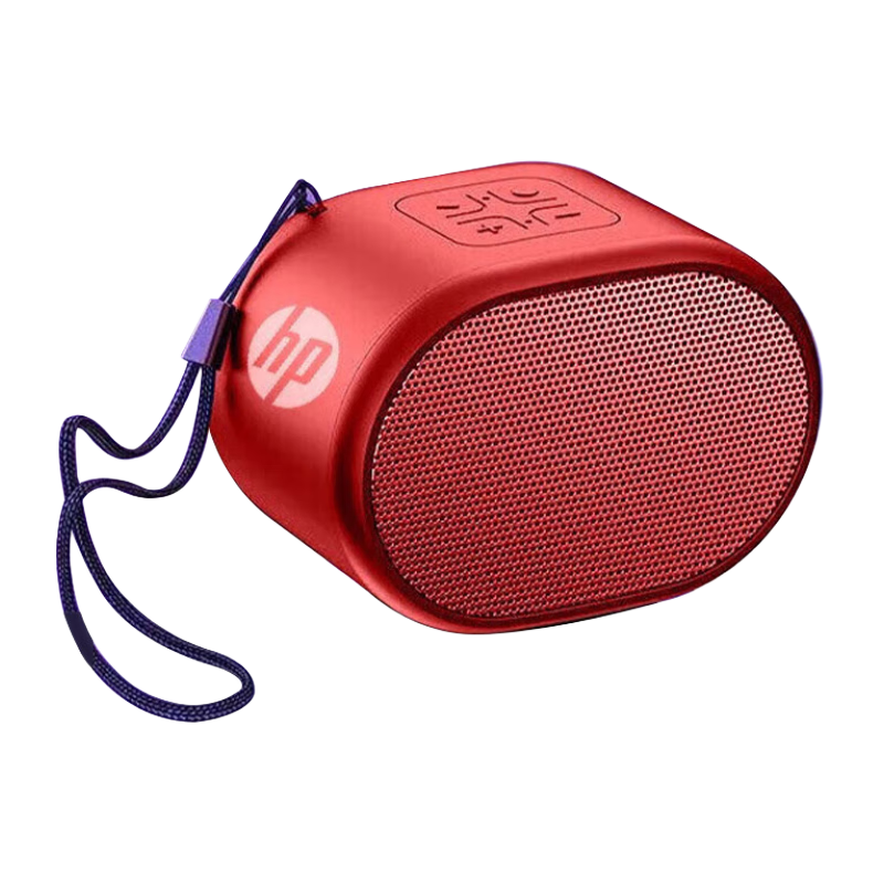 HP S01 Bluetooth Speaker, Mini Subwoofer, Portable Home Speaker, Stereo High-Quality Sound System, Outdoor Music Player, Red