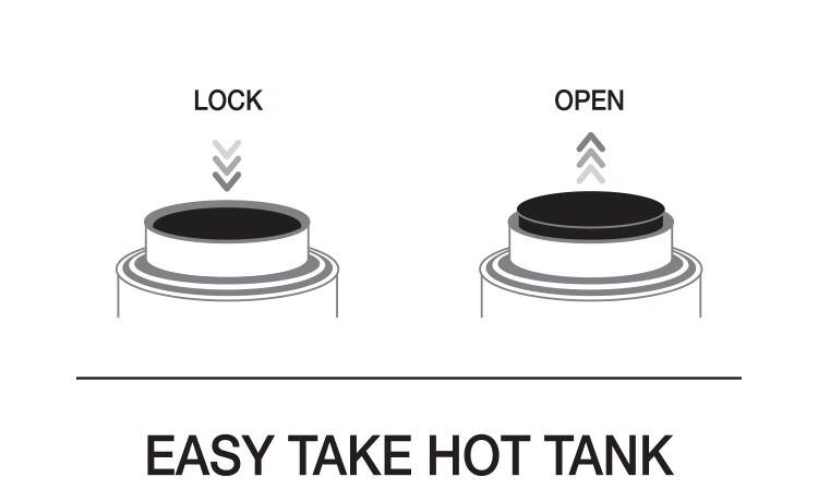 LOCK&LOCK Large Capacity Insulated Bottle, Outdoor Travel Camping Stainless Steel Portable Car-Mounted Handheld Thermos, 2.2L Black 12