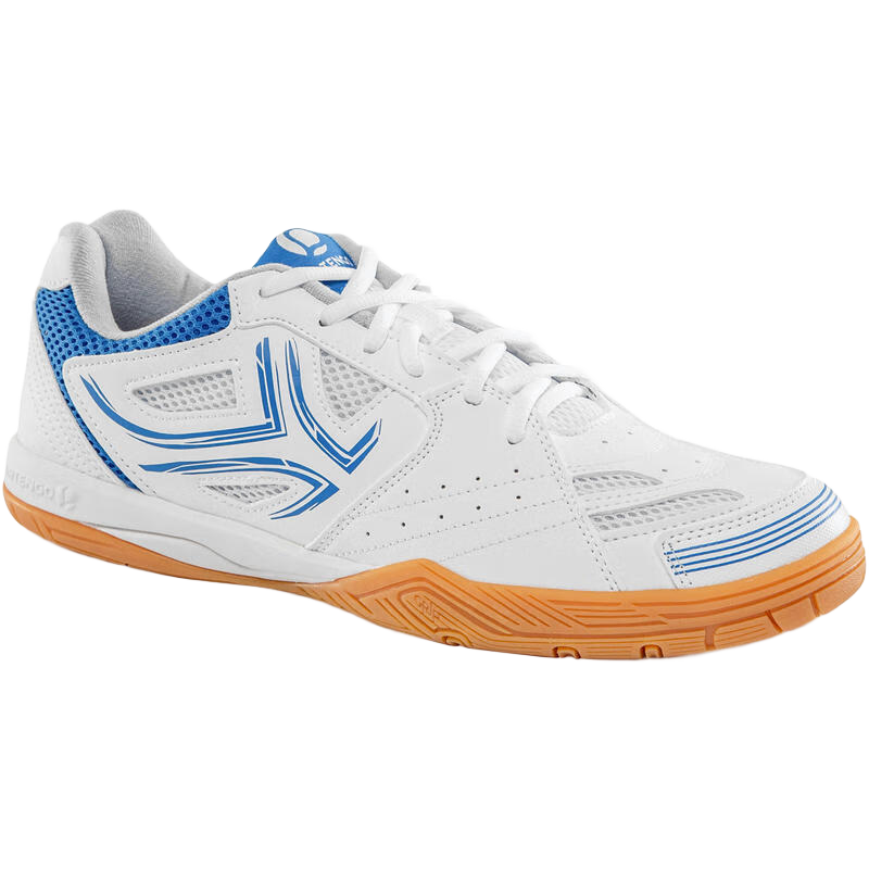 DECATHLON Table Tennis Shoes, Men's Table Tennis Footwear, Rubber Sole Sports Shoes, Breathable White for Children And Women, Size 39-2491402