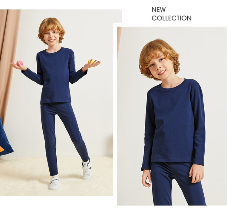 Baleno Children's Spring Solid Color Crew Neck Base Layer Long Sleeve Top for Boys And Older Children 82031811 29R Pink 120cm 18