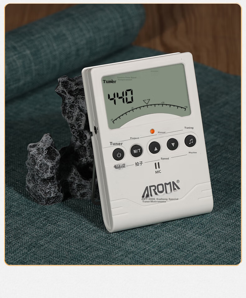 AROMA Guzheng Tuner, Specialized for Guzheng, Electronic Metronome, Three-In AMT-200G [White] 17