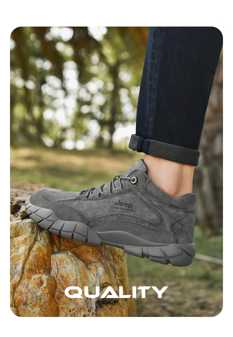 Jeep Hiking Shoes for Men, Sports Running Shoes, Warm And Cold-Resistant Outdoor Casual Shoes, Non-Slip Wear-Resistant Foot Protection Hiking Boots 1120 13