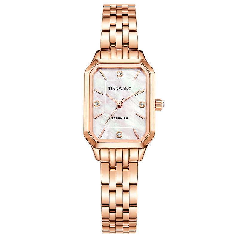TIAN WANG Ladies' Watch, Birthday Gift, Small Square Watch, Steel Strap Quartz Watch LS31542S.S1.W 1