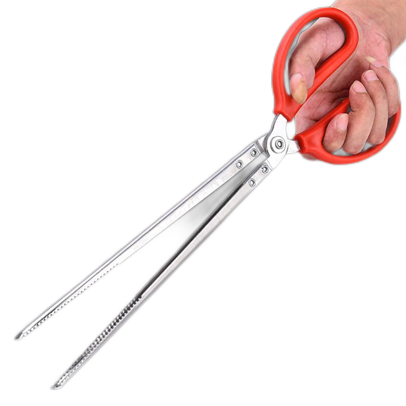 Yipo Sanitation Garbage Clamp, Beach Combing Tool, Crab Clamp, Eel Clamp, Loach Clamp, Stainless Steel Pliers for Fishing, Fire Pliers
